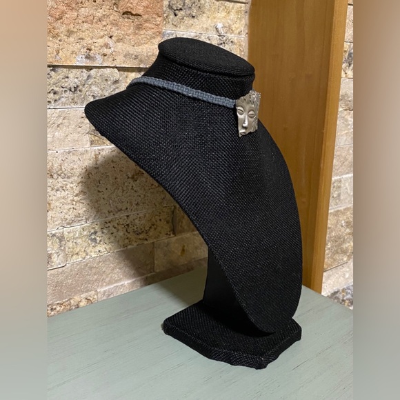 🌚🍃Vintage Goddess Pendant Hemp Choker - Picture 3 of 4